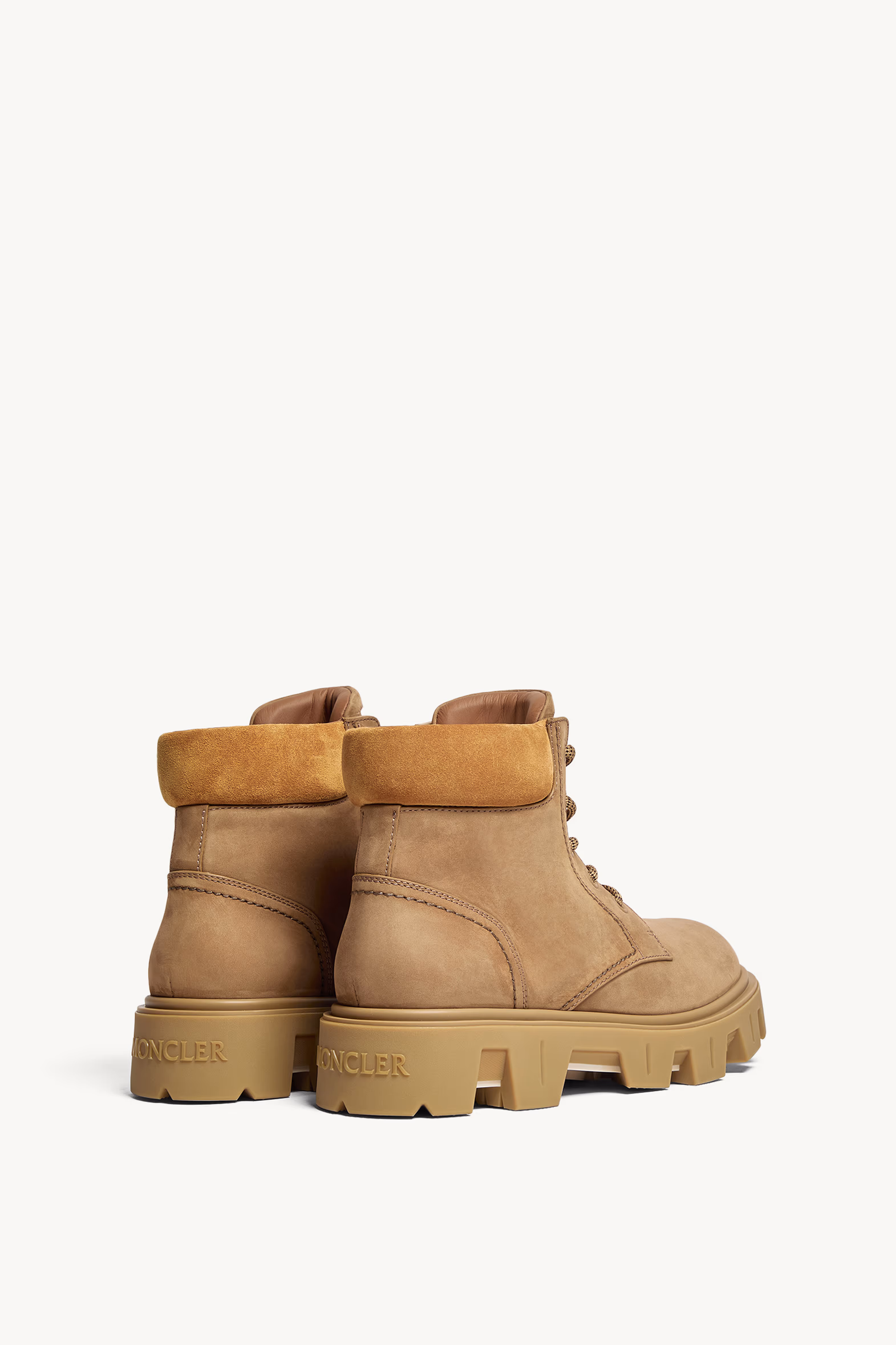 Peak City Nubuck & Suede Lace-Up Boots Men Khaki Moncler 5